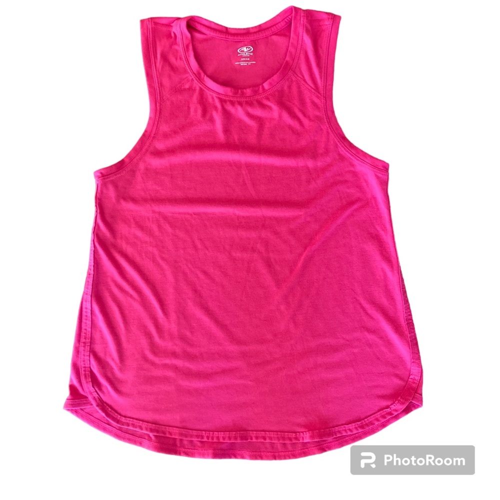 Athletic Works 2 tank tops fuchsia & neon green, Small